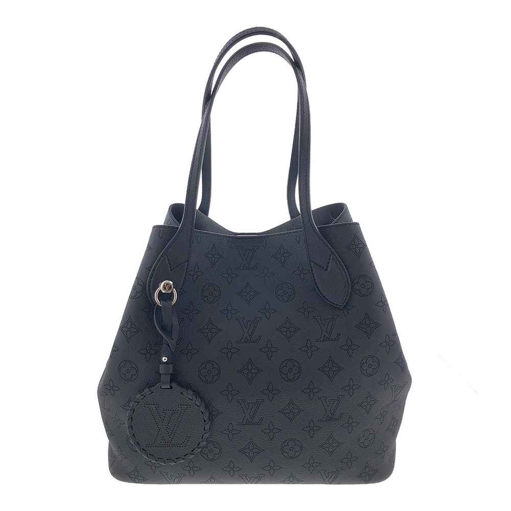 Louis Vuitton Blossom MM Monogram Mahina Noir Shoulder Black Tote Bag